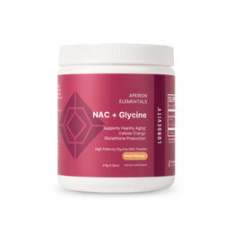 Apeiron Elementals NAC + Glycine peach mango powder for healthy aging and glutathione production