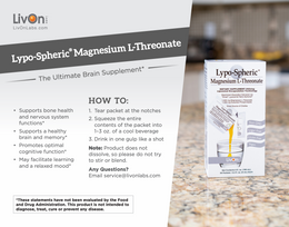 Staff: Lypo-Spheric® Magnesium L-Threonate